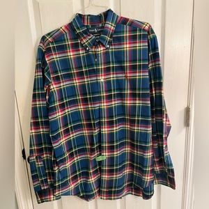 Polo by Ralph Lauren plaid button down long sleeve shirt sz XL